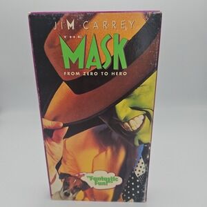 The Mask VHS Tape Jim Carrey Comedy From Zero To Hero 1994 PG-13 Approx 101 Min‎